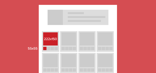 pinterest board display size dimensions