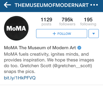 MoMA instagram
