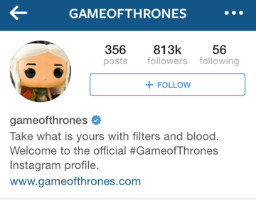 game of thrones instagram