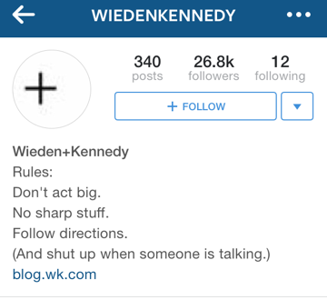 wieden + kennedy instagram