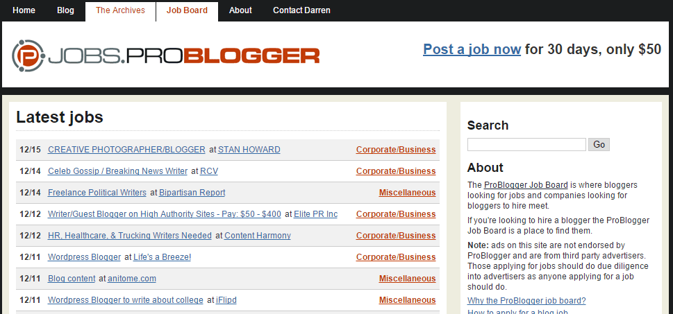 problogger job board