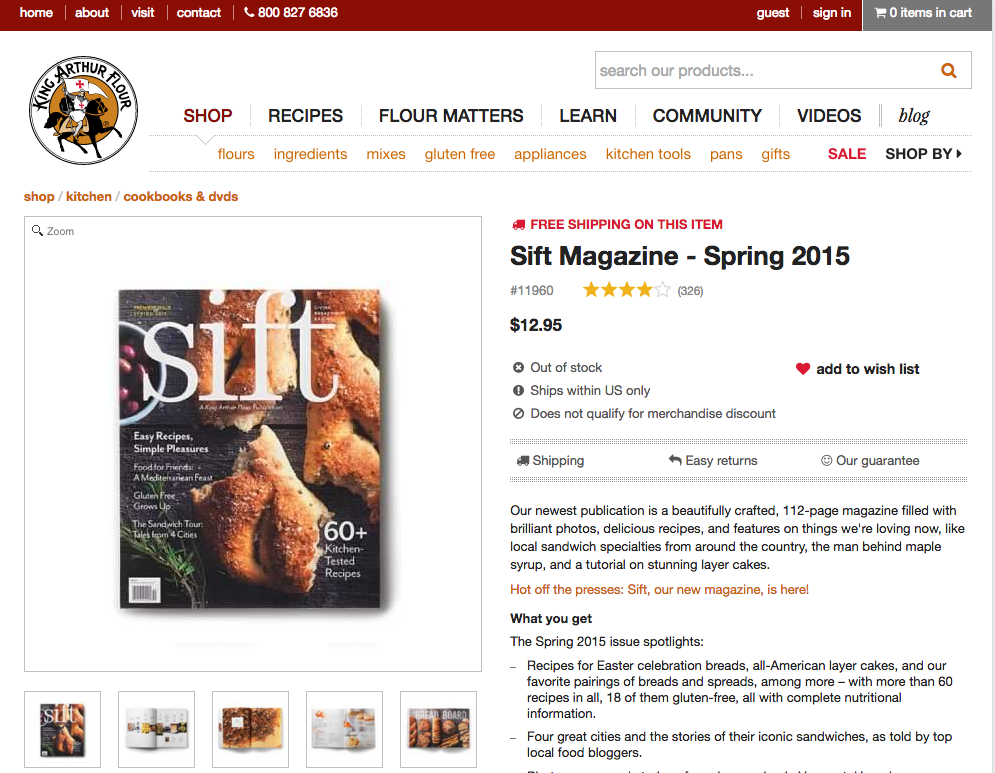 King Arthur Flour Sift Magazine