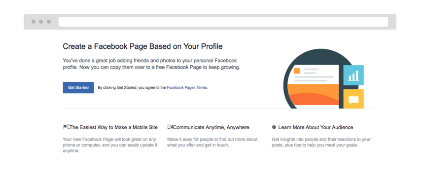 create a facebook page example