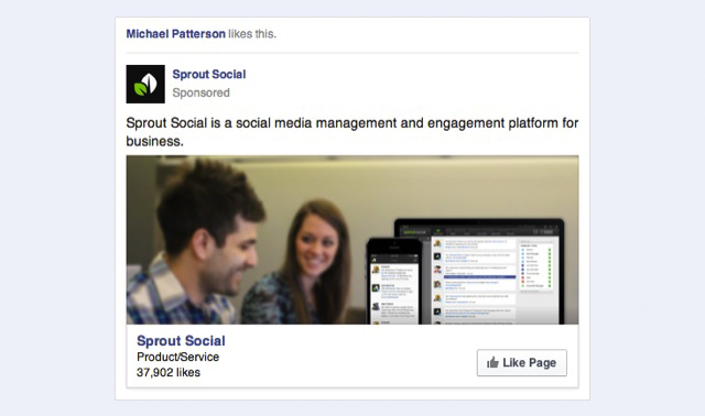 facebook advertising example screenshot 2