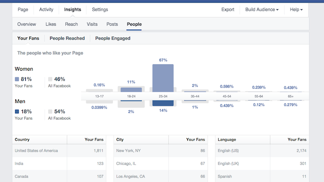 Facebook Insights Audience Terms