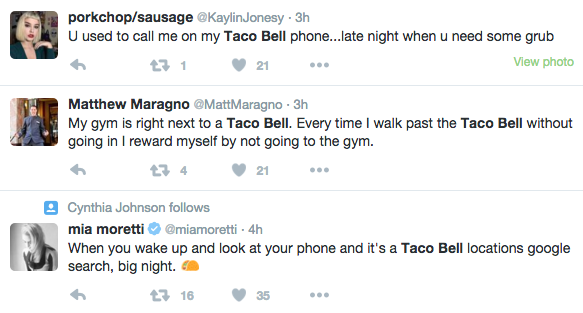 taco bell social listening example