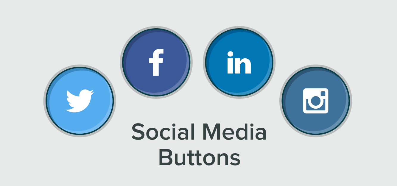 social media buttons header