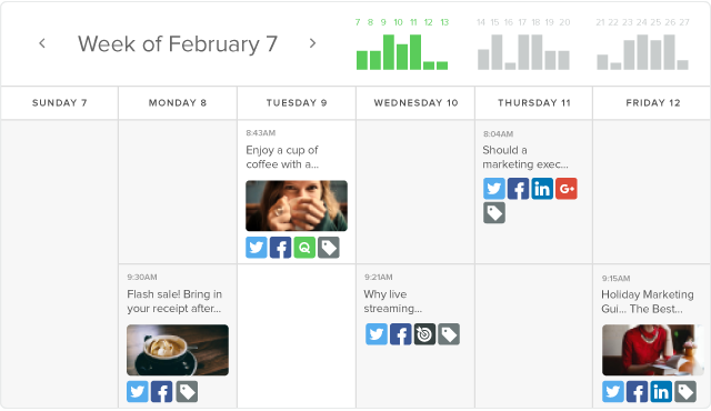 social media publishing calendar