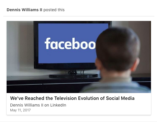 Dennis Williams LinkedIn Article